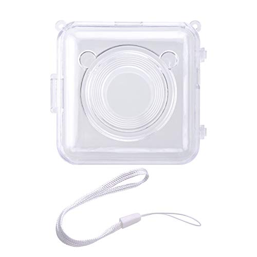 Entweg Estuche protector para impresora, PeriPage A6 Estuche de plástico para impresora térmica con correa Estuche protector antipolvo Antigolpes Antiarañazos