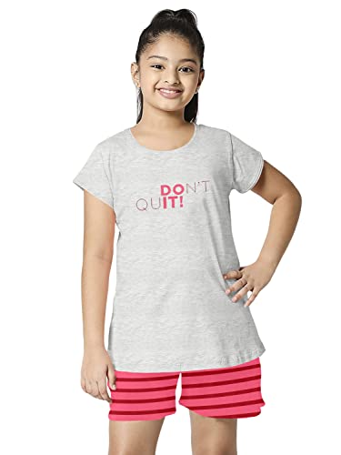 Image of Pure Cotton Half Sleeves Printed T-Shirt & Shorts Set Set | Shorts Set for Kids | Clothing Set for Kids | Summer Set for Kids | Kids Nightwear Multicolor and Sizes
