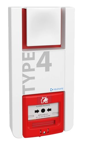 Alarme Incendie Type 4 à Piles TT4P Neutronic – Sirène Puissante > 90 DB – sans Câblage – Conforme NFS 32-001