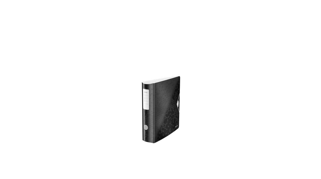 Classeur à levier Leitz Active WOW Polyfoam A4 180° 75 mm Dos incurvé et fermeture avec caoutchouc noir 5 unités