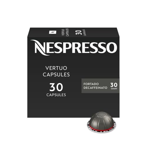 Nespresso Vertuo, Fortado Decaffeinato, Gran Lungo, 30-Count Coffee Pods