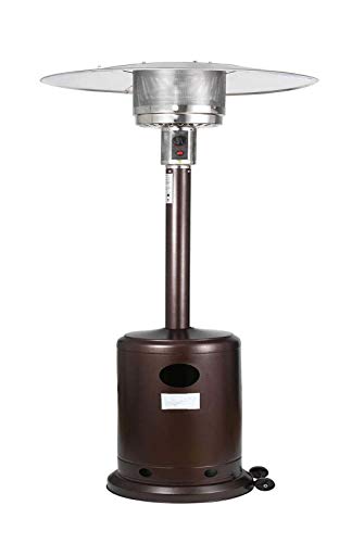 13KW Gas Heizpilz - Gasheizstrahler Für Terrasse, Balkon, Garten Umkippsicherung Und Abschaltautomatik,Braun,Natural Gas