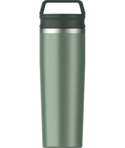 Image of STANLEY Cafe To Go Travel Mug 20 oz | Leakproof Two-Part Drink Through Lid | Tumbler Cup for Coffee, Tea and Drinks | Insulated Stainless Steel Coffee Mug | BPA-Free | Hammertone Green