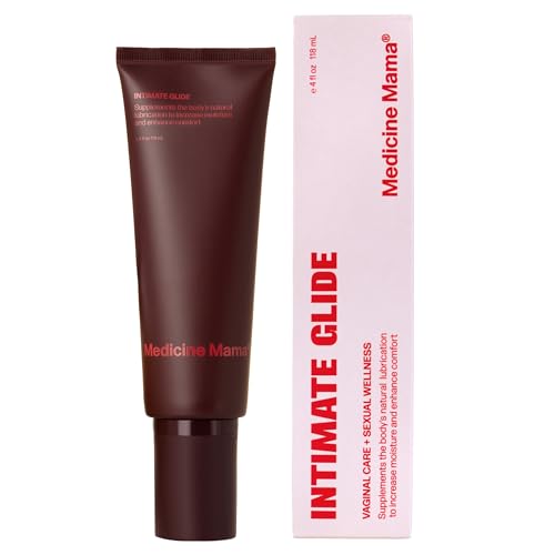 Medicine Mamas Intimate Glide All-Natural Lubricant FDA-Cleared for Internal & External Use Lube with Organic Aloe and Hyaluronic Acid 4 Oz