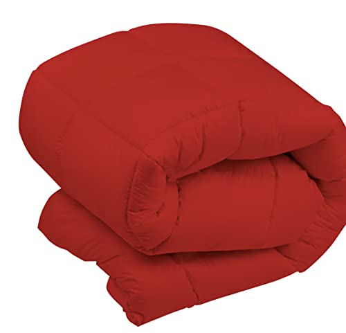 Image of ACHIR 500 GSM Super Soft Microfiber Mattress Topper /Padding for Soft and Comfortable Sleep - Red, (California King, 72 inchx84 inchinch, 6ft x 7ft)