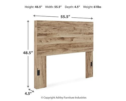 Image of Signature Design by Ashley Hyanna Full Panel Headboard, Golden Rustic