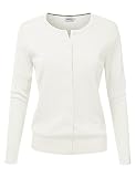 NINEXIS Women's Long Sleeve Button Down Soft Knit Cardigan Sweater Ivory M