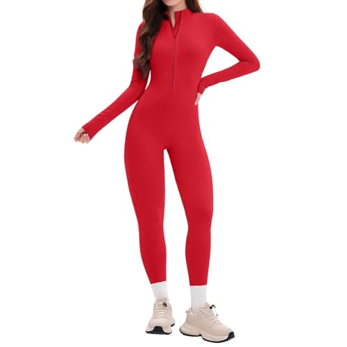 Combinaison sport manches longues zippée galbante pour sculpter la silhouette
