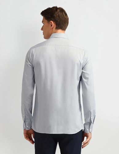 Image of Arrow Slim Fit Mens Formal Shirt - 100% Cotton, Breathable & Comfortable, Full Sleeves Checkered Shirts for Men