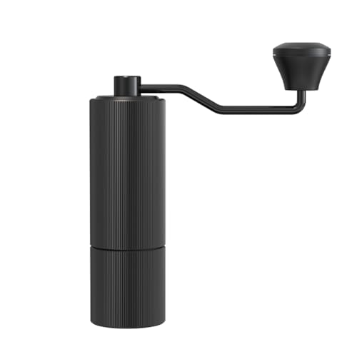 KharWette Portable Coffee Grinder Conical Burr for Espresso French Press Pour Over Double Bearing Internal Adjustment Capacity 25g (Aluminum Body Stainless Steel Burrs)