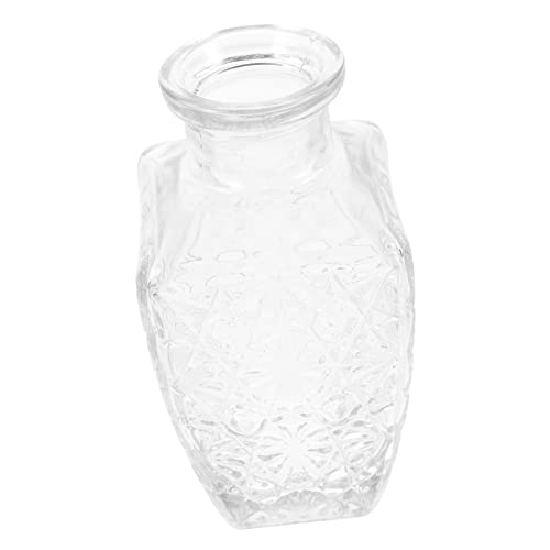 Cabilock Glass Beverage Bottle Large Capacity Wine Carafe Wine Accessories Flask for Liquor Fashionable Embossment Enhance Drinking Experience