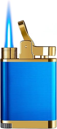 Encendedor a llama de soplete recargable azul
