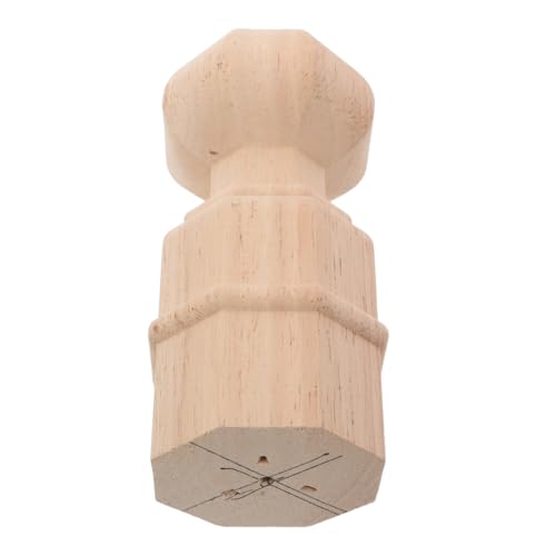 Remate de madera beige para escalera y poste de cama elegante