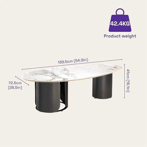 Image of Wakefit Center Table | 1 Yr Warranty | Coffee Table for Living Room Wooden, Tea Table for Living Room Wooden, Sofa Table, Free Installation from Brand, Modern Multi-Functional & Wobble-Free(Pranger)