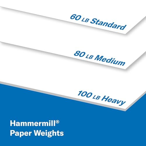 Hammermill Cardstock, Premium Color Copy, 60 lb, 8.5 x 11-100 Bright, Made in the USA Card Stock, 122549R, White - 1 Pack (250 Sheets) - image 8