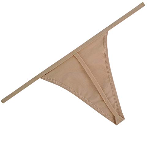 AROOMVE 5Pack Women Sexy Thong Cotton Panty Low Cut G-Strings Seamless Underwear