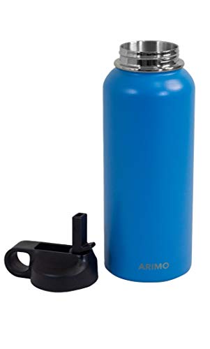 ARIMO Garrafa Térmica 950 ml Frio 24h / Quente 12h Insulada a Vácuo Parede Dupla Esportes Academia E