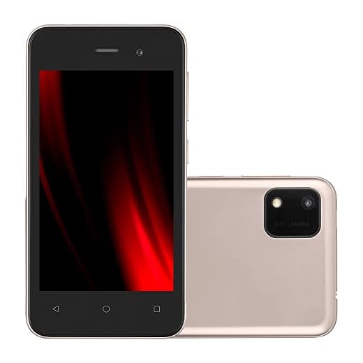 Smartphone Multilaser E Lite 2 3G 32GB Wi-Fi Tela 4 pol. Dual Chip 1GB RAM Android 10 (Go edition) Processador Quad Core - Dourado - P9147