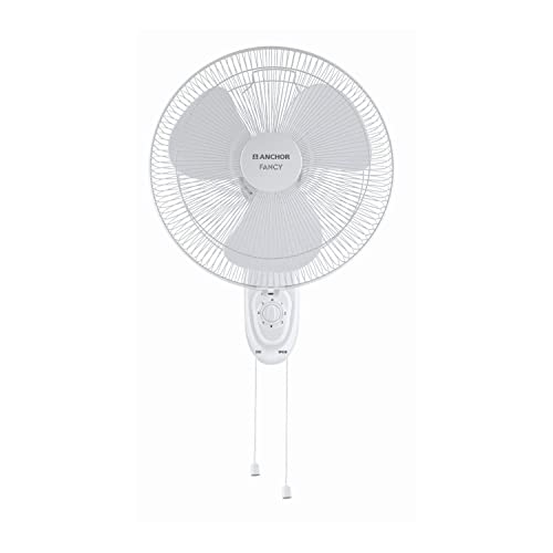 Image of Anchor By Panasonic Fancy Wide 400mm High Speed Wall Fan for Home and Kitchen (White, 14146WH)