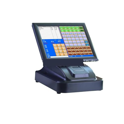 CXCDSS Caja Registradora, Caja registradora T86H con Pantalla táctil Todo en uno de 15 Pulgadas, máquina for Pedidos Comida rápida Tiendas té