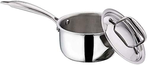 Casserole triple épaisseur en acier inoxydable 20 cm Platine Vinod durable