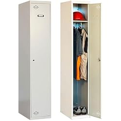 Vestuario Profesional SimonRack DESMONTADO Single 1/1 Taquilla Vesturaio Metálica Profesional, 1 Puerta, Metal, Gris, 1800x400x500