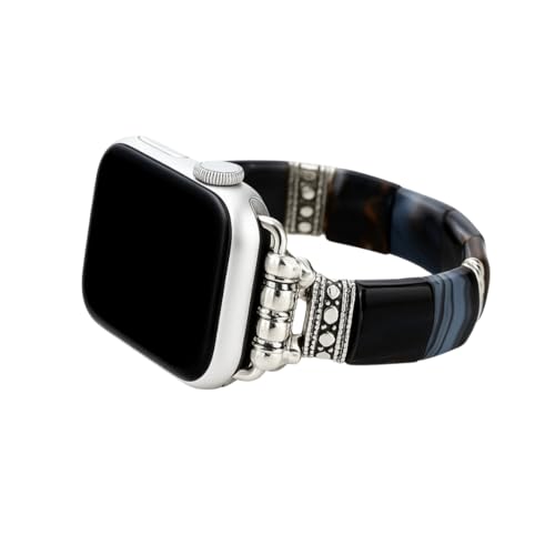 Cape Diablo Smart Watch Band for Women - Handmade Gemstone Strap - Compatible with 38mm-45mm Apple Faces