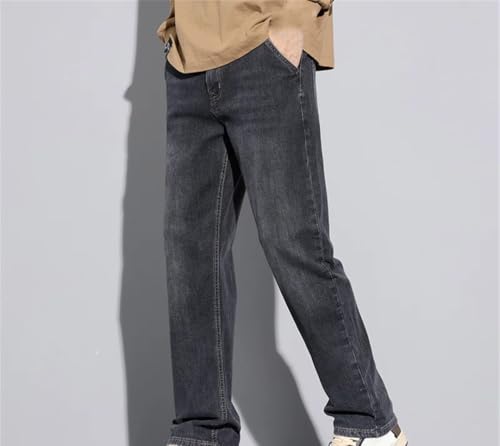 Men's Loose Straight Jeans, High-Stretch Zippered Hip-Hop Jeans3