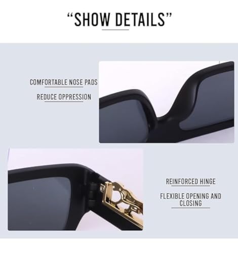 Image of Full Rim Square Branded and Stylish Sunglasses | 100% UV Protected | Men & Women | Medium | Black Frame /Black Lens - Pack of 1