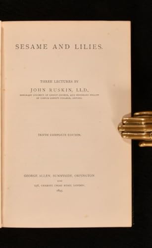 Sesame and Lilies Three Lectures B000J01BFE Book Cover