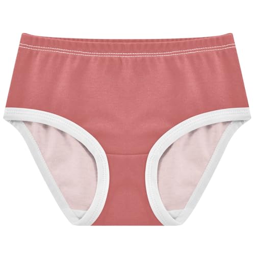 Joisal Girls Underwear Toddler 2t Cotton Panties for Girl Bright Kids Undies Briefs Indian Red Pink
