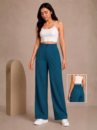 Image of Womens NS Lycra Korean High Waist Straight Pants