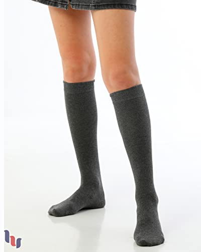 Image of Hugh Ugoli Women's Rayon Derived from Bamboo Knee High Socks Comfort Seam Long Dress Socks, Shoe Size 5-8 /8-11, 4 Pairs