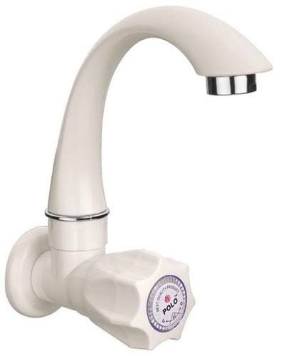 Polo Sink Cock PVC Plastic Bibcock/Water Tap for Kitchen, Bathroom Wash Basins (Pack of 2)