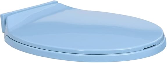 vidaXL Tapa y Asiento de Váter con Cierre Suave Ovalada Inodoro Retrete con Desmontaje Rápido de Diseño Ergonómico Fácil de Limpieza Azul