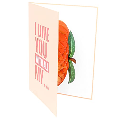 Poplife Cheeky Peach 3D Pop Up Card - Funny Card For Husband Or Boyfriend - Naughty Valentine's Day Card, Sexy Birthday Card For Him, Anniversary Card, Just Because #TOP4