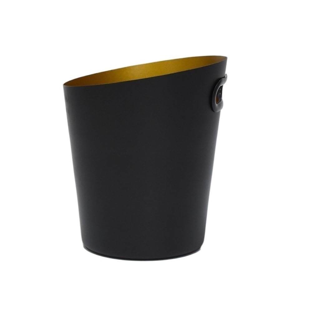 Seau à glace en acier inoxydable noir pour bouteilles de vin et champagne