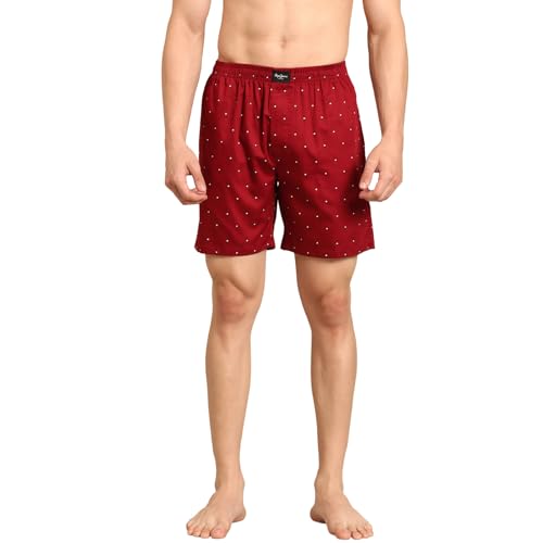 Image of Pepe Jeans Men's Printed 100% Cotton Regular Fit Boxer Shorts | Stylish AOP Print Comfortable Boxer for Daily Innerwear | Soft Breathable Cotton Fabric | Elastic Waistband | Everyday Comfort Wear