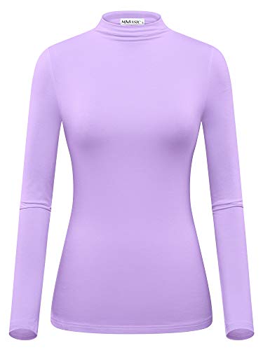 lavender mock turtleneck