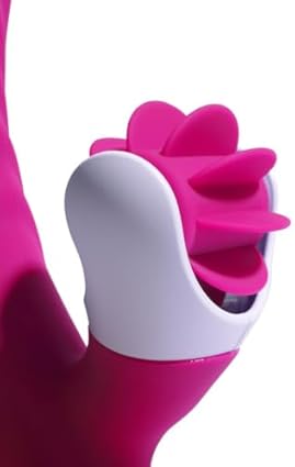 Platanomelón - Vibrador Conejito con 10 Lenguas Giratorias, 6 Velocidades y 9 Modos de Vibración, Sumergible y Recargable - Lyo Fucsia