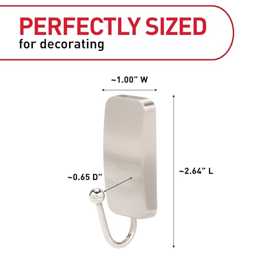 Command Small Satin Nickel Bath Hooks, 1 Hook, 2 Strips - image 5