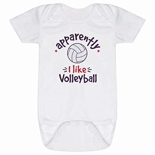 Image of ChalkTalkSPORTS Volleyball Baby & Infant One Piece | Volleyball Theme Bodysuits