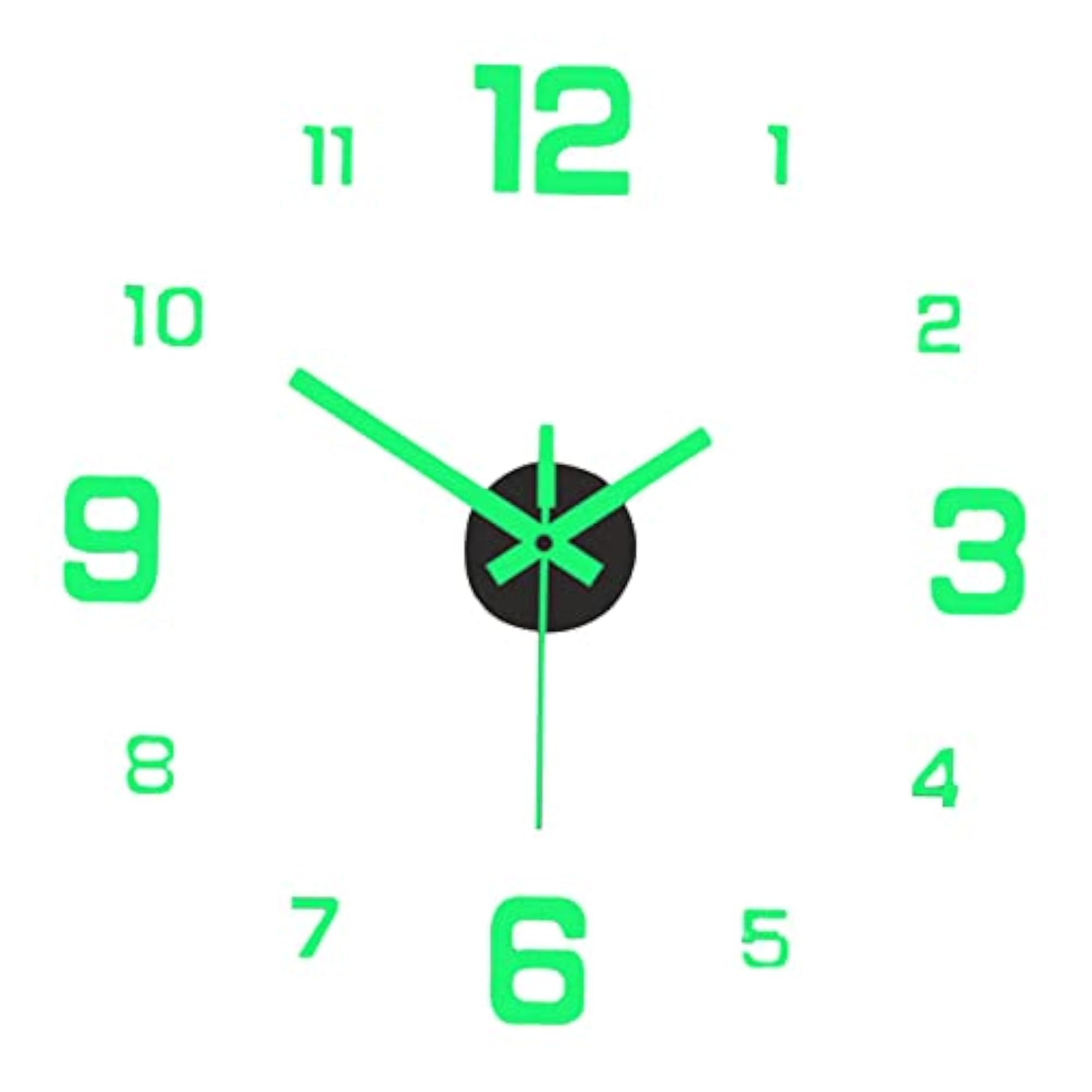 Modern Luminous Frameless Wall Clock Stickers