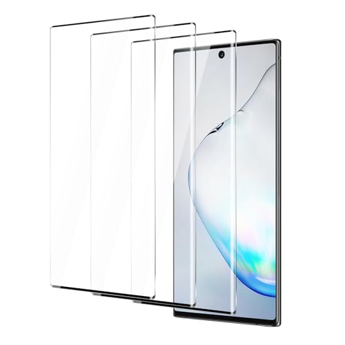BIESHKJ 3 Pack For Samsung Galaxy Note 10 Screen Protector, 3D curved tempered glass screen protector, 9H Hardness Tempered Glass Film, Scratch-Resistant，Anti-fingerprint (Samsung Galaxy Note 10)