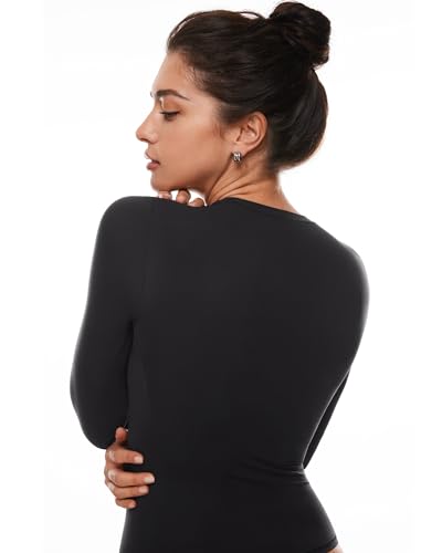 INLYRIC Women's Inbarely Soft Long Sleeve T-Shirts Crew Neck Basic Tees Slim Fitted Going Out Tops Trendy Fall Outfits4