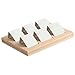 Produktbild NC Holz Ohrring Kartenhalter mit Fach für Schmuckzubehör Display - 6 Paar Weiß