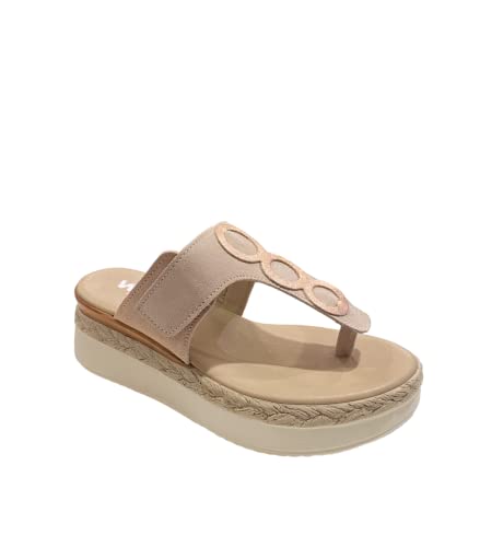Chaussons tongs femme Melluso 019193 compensation pantoufles été maison