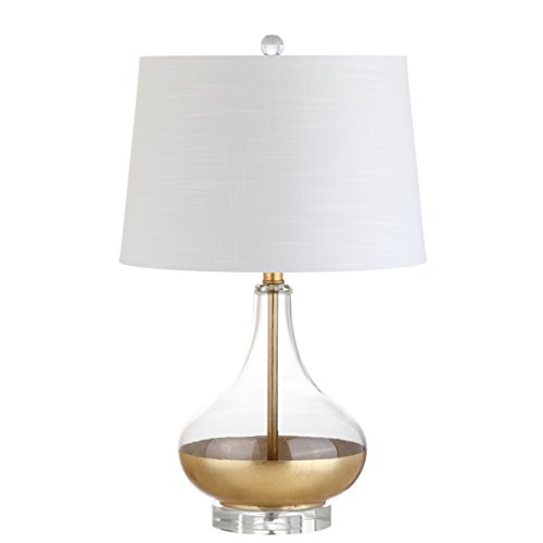 Get Discount 70% Price JONATHAN Y JYL5007A West 24.5" Glass LED Table Lamp Modern,Contemporary,Glam for Bedroom, Living Room, Office, College Dorm, Coffee Table, Bookcase, GoldLeaf