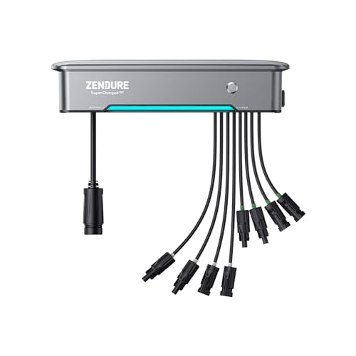 Zendure SolarFlow Hyper 2000 Balkonkraftwerk mit Solareingang von 1800 W integriertem Hub (intelligente Steuereinheit) und Mikrowechselrichter bidirektionale AC-Ladung von 1200 W