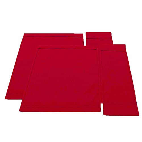 2 Set Replacement Cover Canvas for Directors Chair, 20cm X 52cm + 52cm X 42cm, Red